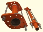 NES - DİLATASYON KOMPANSATÖRÜ, LİMİT ROTLU, PN16 Flanşlı, EKSENEL: 60 mm. ve YANAL: +/- 75 mm. genleşmeli, DN100