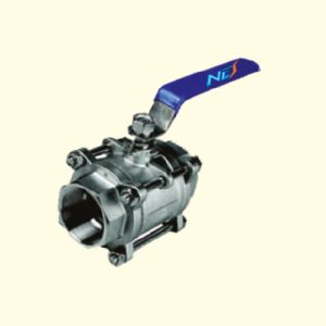 NES - KÜRESEL VANA (TG), Üç parçalı, Standart model, AISI 316 Pas.çelik, PN63, dişli, 3"