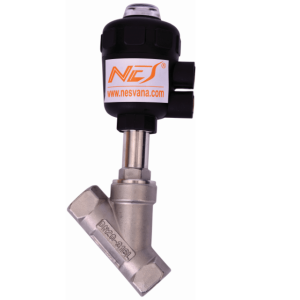 NES - PNÖMATİK PİSTONLU ON-OFF VANA, Plastik aktuatörlü,(N.K.) PN16, dişli,    1/2"