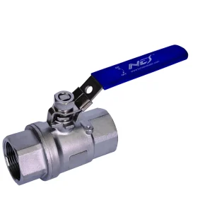 NES - KÜRESEL VANA (TG), iki parçalı, standart tip, pas.çelik (AISI 316), PN63, dişli,   1/4"