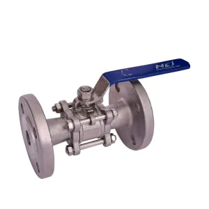 NES - KÜRESEL VANA (TG), ÜÇ PARÇALI, Standart model, AISI 316 Pas.çelik, PN40, flanşlı,  DN 80
