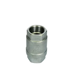 NES - DİK YAYLI ÇEKVALF, (AISI 304) Paslanmaz çelik gövdeli, PN63, dişli,     1/2"